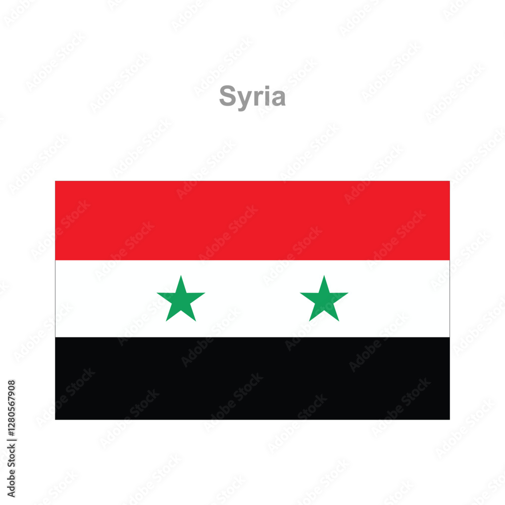 Syria flag. Vector illustration of the national flag Syria flag. Vector illustration of the national flag