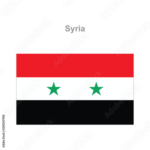 Syria flag. Vector illustration of the national flag