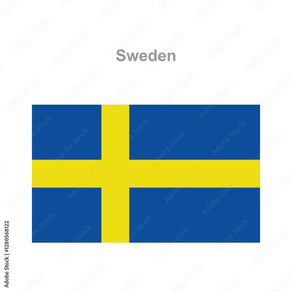 Sweden flag. Vector illustration of the national flag Sweden flag. Vector illustration of the national flag
