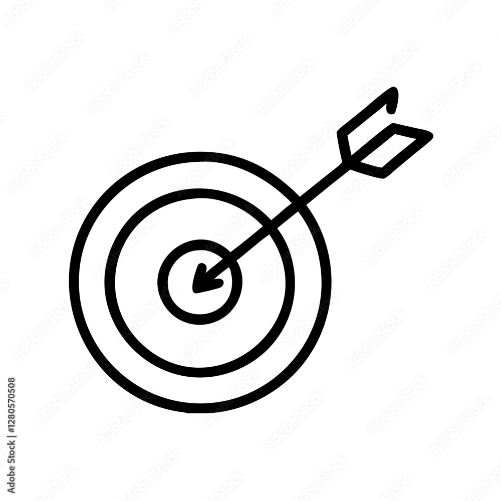 A bullseye with a single arrow A bullseye with a single arrow