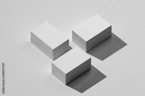Blank business card mockup on white background