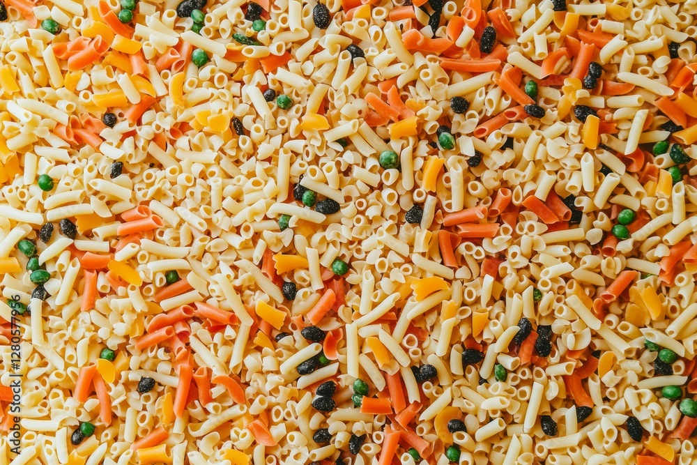 Colorful dry pasta sticks top view. AI image Colorful dry pasta sticks top view. AI image
