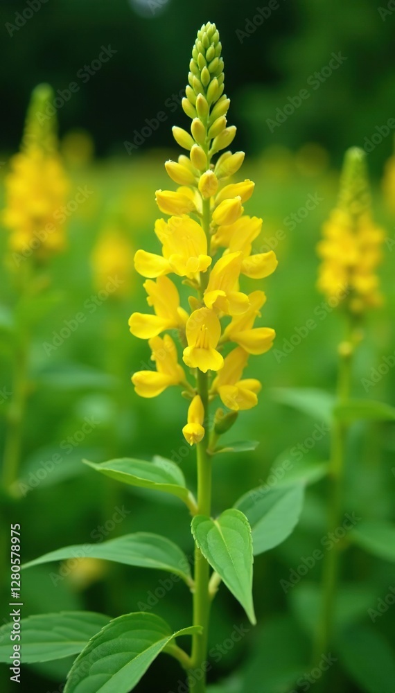 Salvia glutinosa in full bloom with yellow flowers, yellow, flowers Salvia glutinosa in full bloom with yellow flowers, yellow, flowers