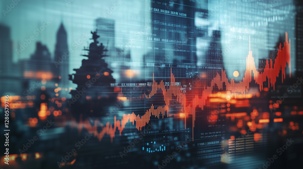 Fototapeta premium War Economy: Global Financial Crisis and Military Conflict