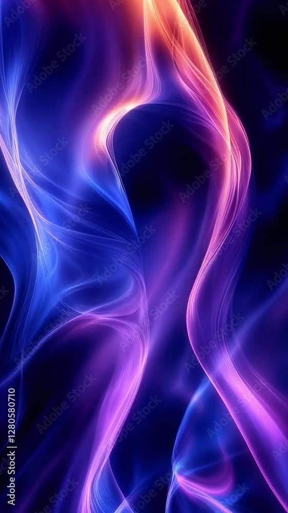 Colorful swirls of light create an abstract visual experience at night