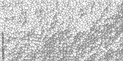 Seamless pattern with 3d shapes vector Vintage Illustration. white and black broken wall paper in decoration.