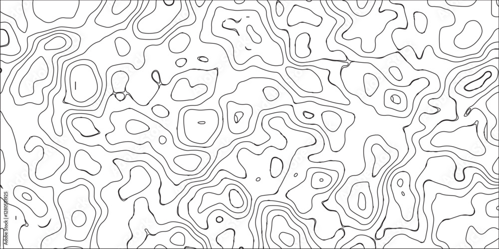 Obraz premium Abstract seamless pattern with lines and stylized height of the topographic contour in lines and topo graphic map design. paper texture Imitation of a geographical map shades .