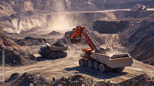Wallpaper Mural Heavy machinery. Dump truck in the quarry. Mining machinery Torontodigital.ca