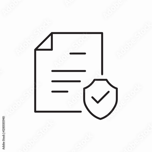 document verification check mark icon vector sign