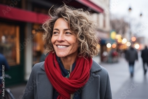 Wallpaper Mural Portrait of a beautiful middle-aged woman with curly hair in the city Torontodigital.ca