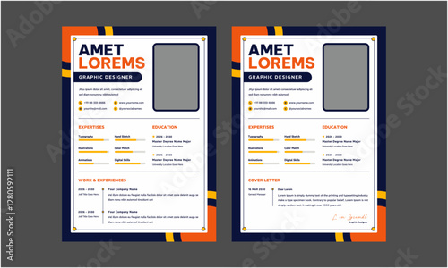 Resume CV. Professional modern and minimal resume CV, Clean and modern resume portfolio CV template