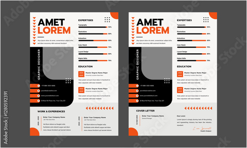 Resume CV. Professional modern and minimal resume CV, Clean and modern resume portfolio CV template