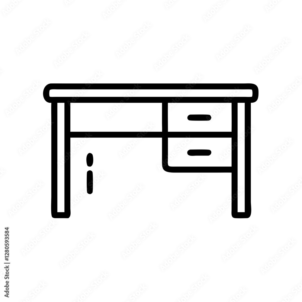 wooden table isolated on white