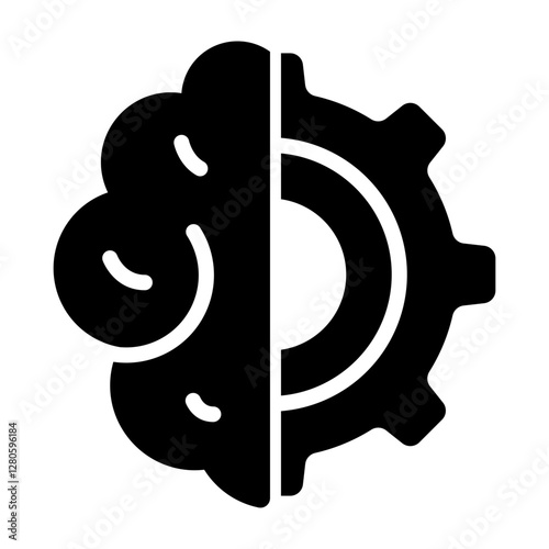Brain Vector Glyph Icon Design
