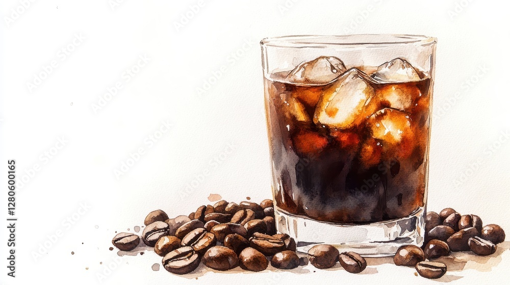 Watercolor Iced latte in Plastic cup,caramel,milk coffee,Hand painted watercolor set with coffee drinks for cafe menu,Stunning Coffee Watercolor Paintings with Clipart Elements,copy space. Watercolor Iced latte in Plastic cup,caramel,milk coffee,Hand painted watercolor set with coffee drinks for cafe menu,Stunning Coffee Watercolor Paintings with Clipart Elements,copy space.