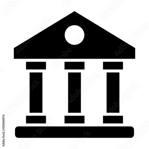 Bank Vector Glyph Icon Design
