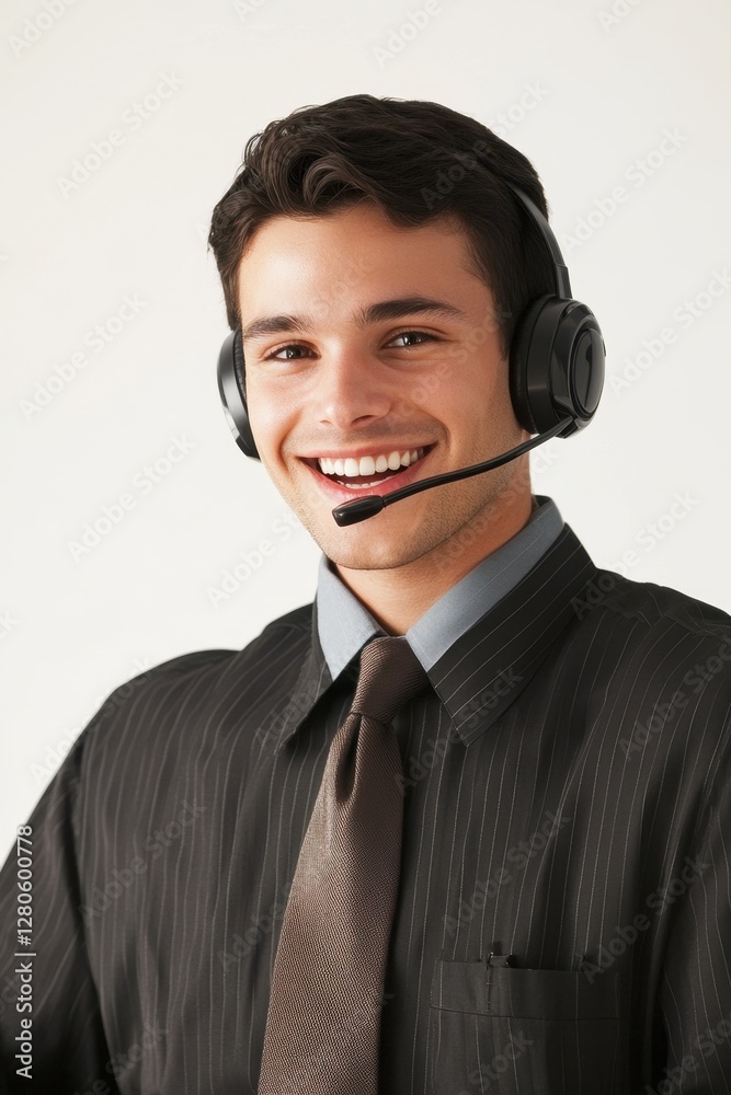 Enthusiastic customer service representative with headset providing exceptional support and assistance to clients. Enthusiastic customer service representative with headset providing exceptional support and assistance to clients.