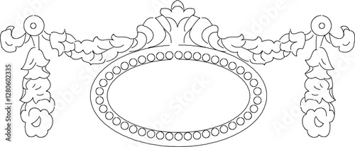 sketch vector illustration silhouette design ornament decoration Neoclassical Style Decor classic vintage european roman greek  