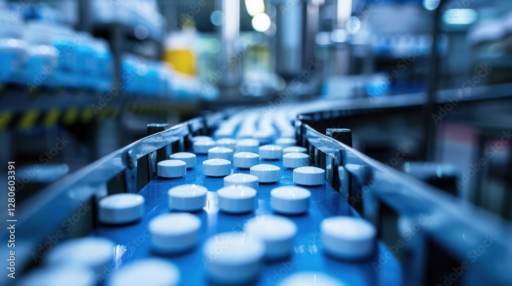 Obraz premium Supplement factory at dawn
