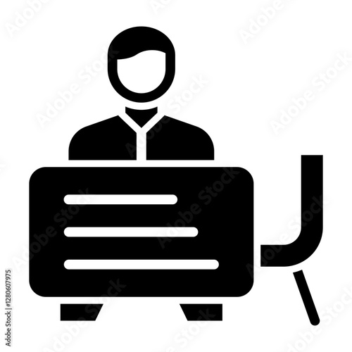 Consultant Vector Glyph Icon Design