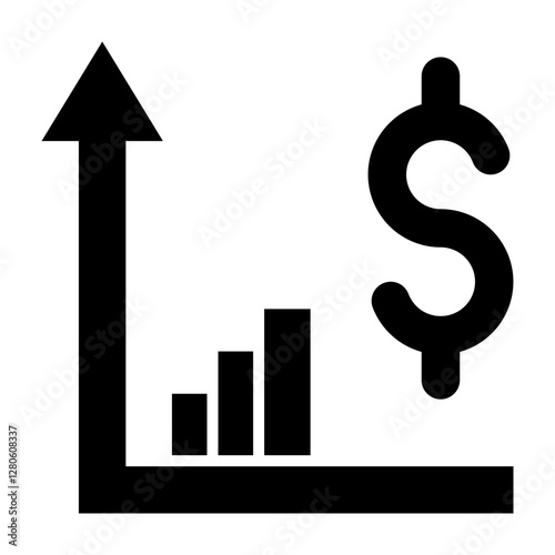 Financial Profit Vector Glyph Icon Design