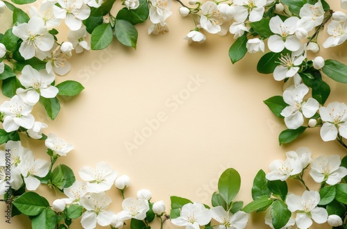 white flowers frame