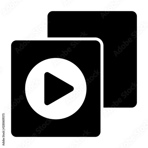 Dublicate Vector Glyph Icon Design