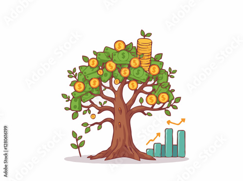 Diversifying Wealth: Money Tree and Investment Graphs