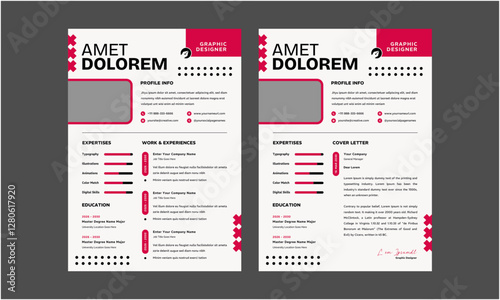 Resume CV. Professional modern and minimal resume CV, Clean and modern resume portfolio CV template