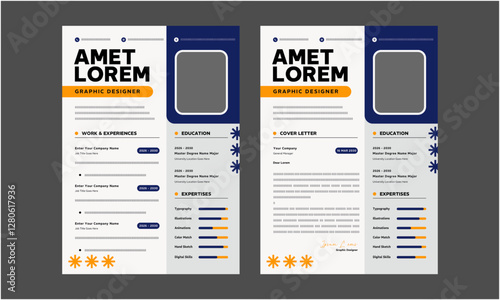 Resume CV. Professional modern and minimal resume CV, Clean and modern resume portfolio CV template