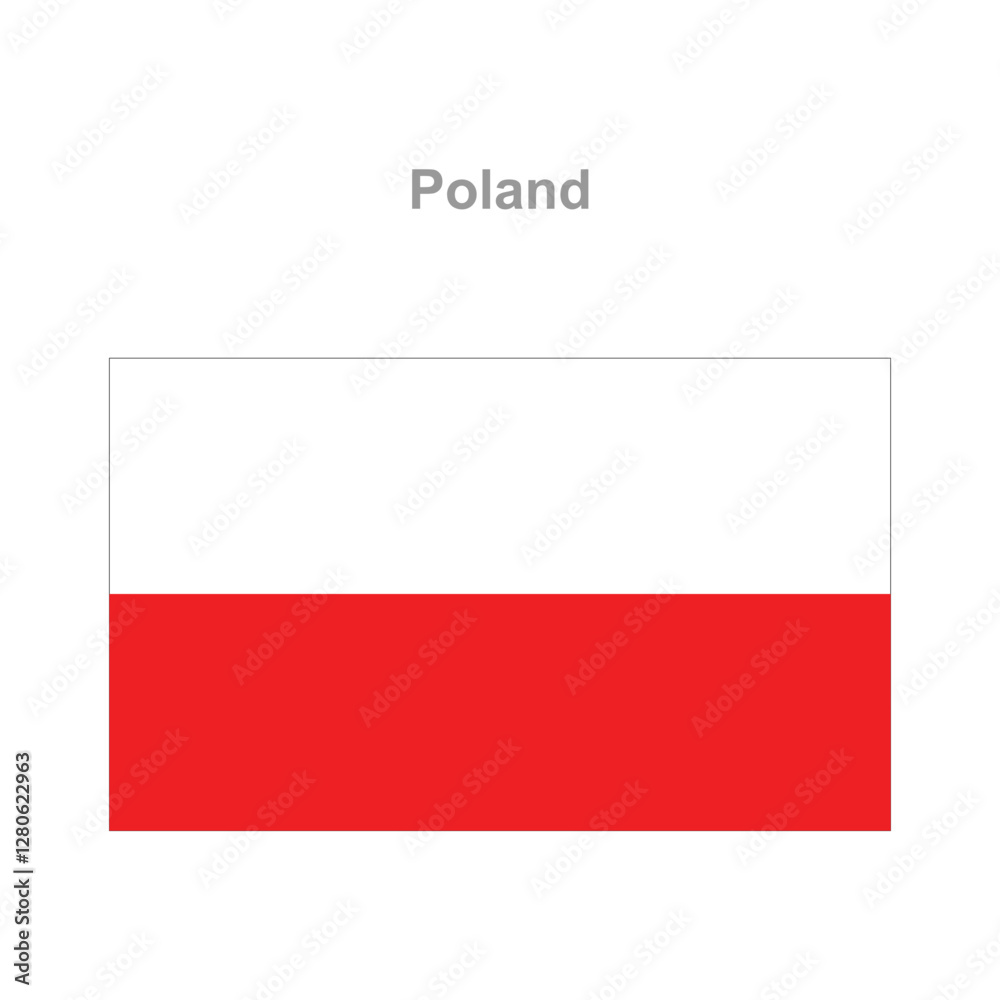 Poland flag. Vector illustration of the national flag Poland flag. Vector illustration of the national flag