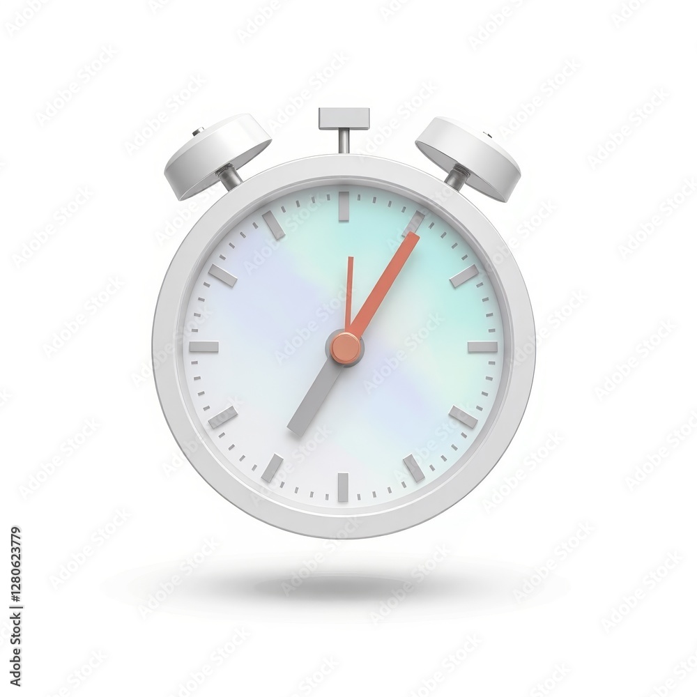 White stopwatch displaying time in pastel colors White stopwatch displaying time in pastel colors