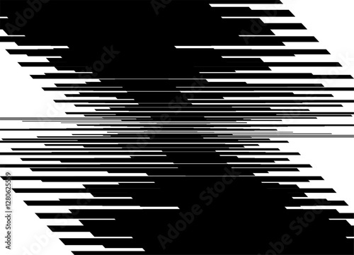 Black and white background with gating effect from lines, dynamic flickering. Geometric and minimalistic style, Vector pattern with transition. ideal for modern design, prints and digital projects.