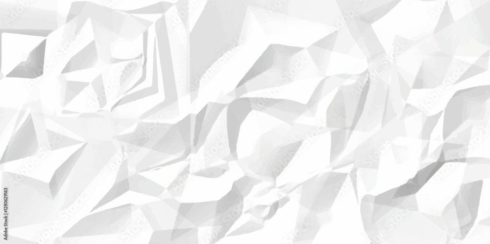 Abstract white crumpled paper texture background Realistic illustration of crushed empty blank paper page. Creased and wrinkled paper texture background Abstract white crumpled paper texture background Realistic illustration of crushed empty blank paper page. Creased and wrinkled paper texture background