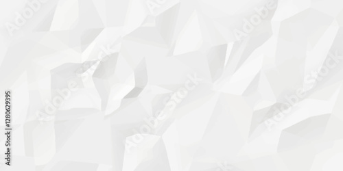 Abstract white crumpled paper texture background  Realistic illustration of crushed empty blank paper page. Creased and wrinkled paper texture background