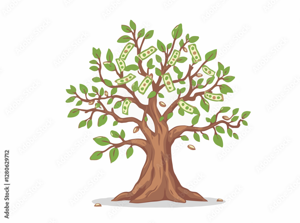 Money Tree Concept for Financial Success Money Tree Concept for Financial Success