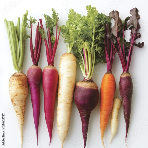 Colorful Root Vegetables Displayed photo