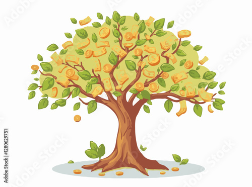 Money Tree Concept for Financial Success