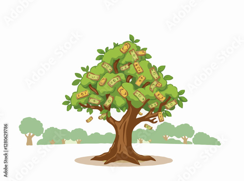 Money Tree Concept for Financial Success