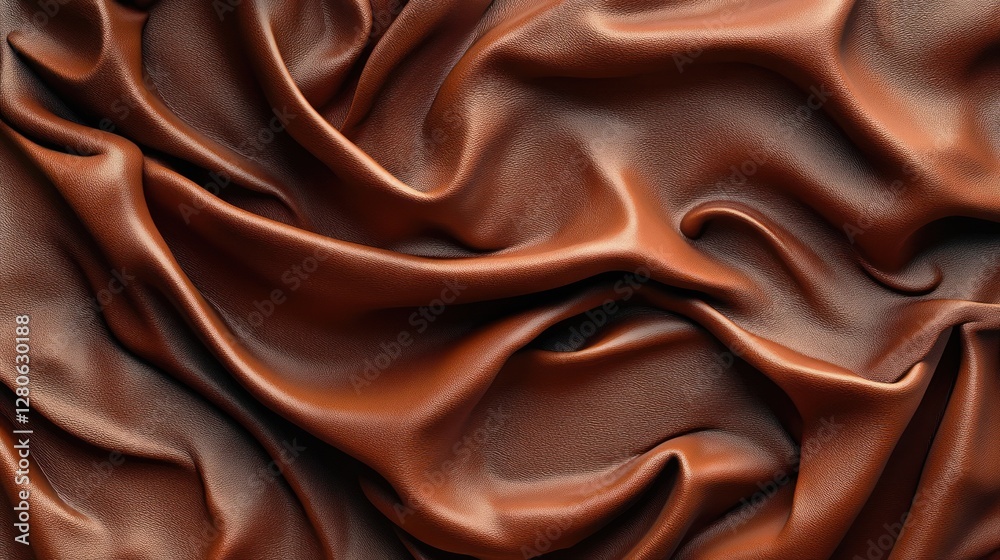 Rich, dark brown fabric with luxurious folds and drapes. Rich, dark brown fabric with luxurious folds and drapes.