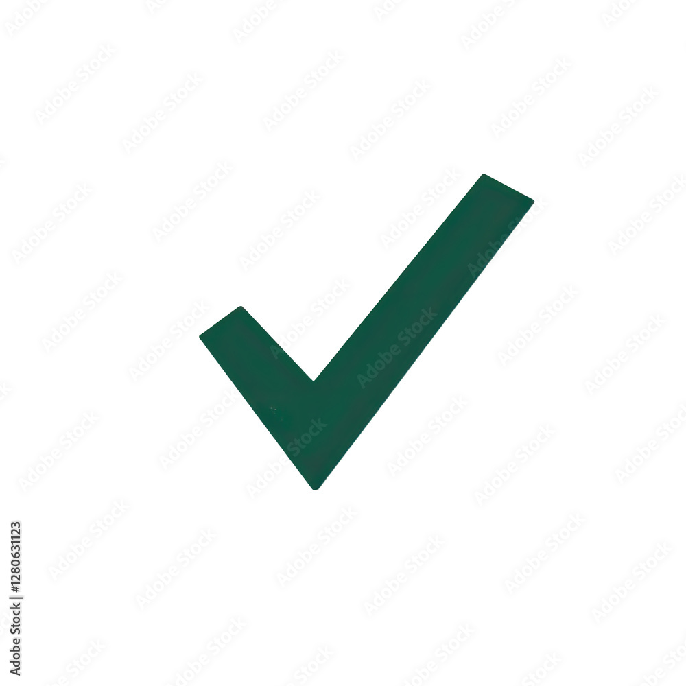 Bold green check mark symbolizing approval isolated on white background Bold green check mark symbolizing approval isolated on white background