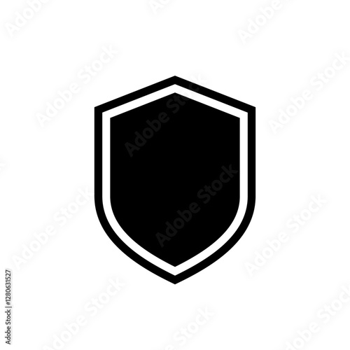 Shield guard icon isolated on white background. Secure, protect sign symbol
