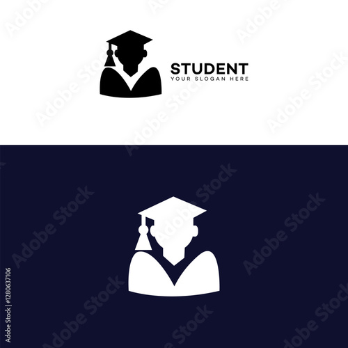 Student Logo Design Graduate, Education, Cap, Gown, Learning