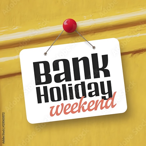 Bank Holiday Weekend Signboard 
