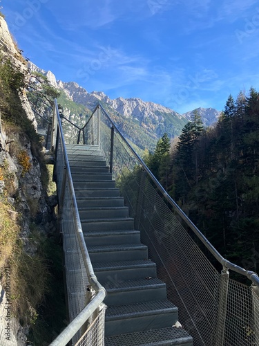 Blick in die Leutaschklamm bei Mittenwald in den Bayerischen Alpen photo