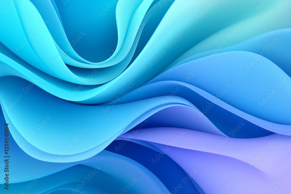 Smooth, flowing ribbons of deep navy and bright aqua intertwining under a subtle gradient Smooth, flowing ribbons of deep navy and bright aqua intertwining under a subtle gradient
