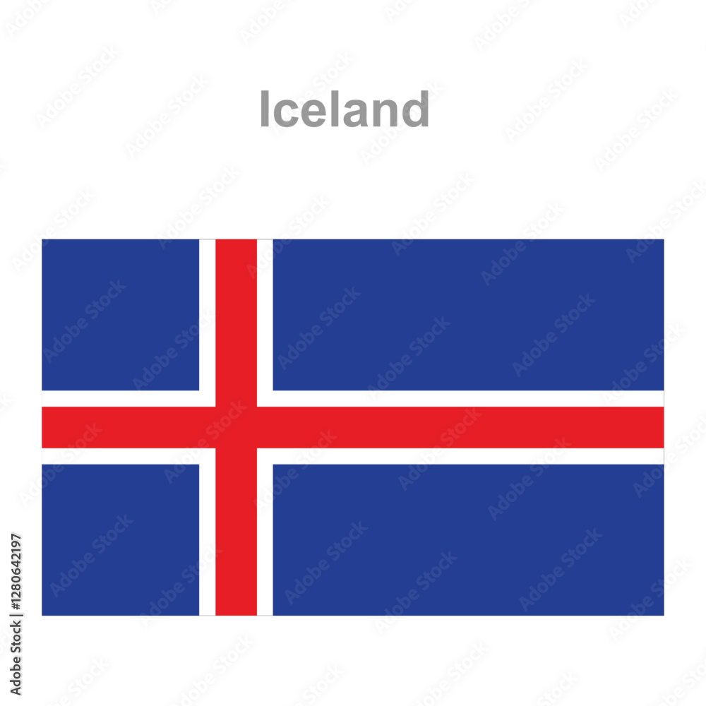 Naklejka premium lenland flag. Vector illustration of the national flag