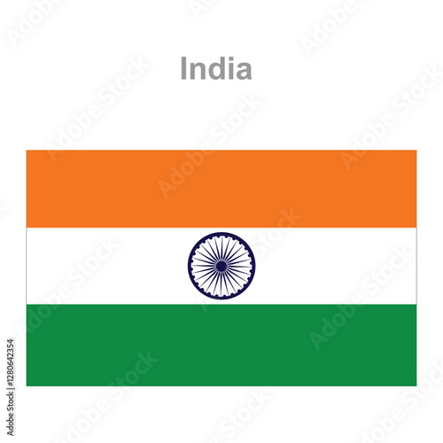 India flag. Vector illustration of the national flag