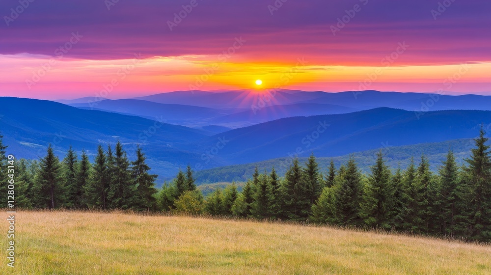 Majestic Sunrise Over the Carpathian Mountains Majestic Sunrise Over the Carpathian Mountains