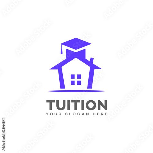 Home Tuition Logo Design Education, Learning, House, Graduation